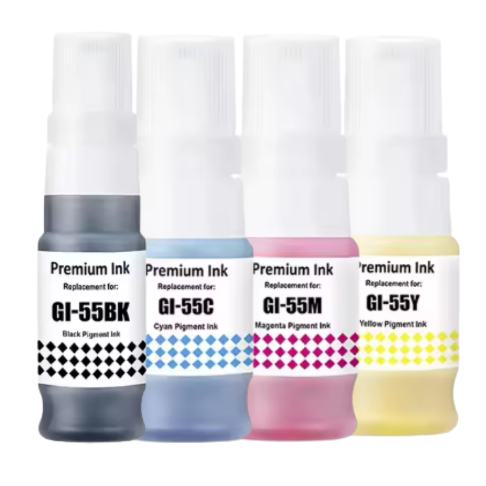Canon GI-55-pakket met 4 kleuren BK-C-M-Y-navulling 280 ml – alternatief
