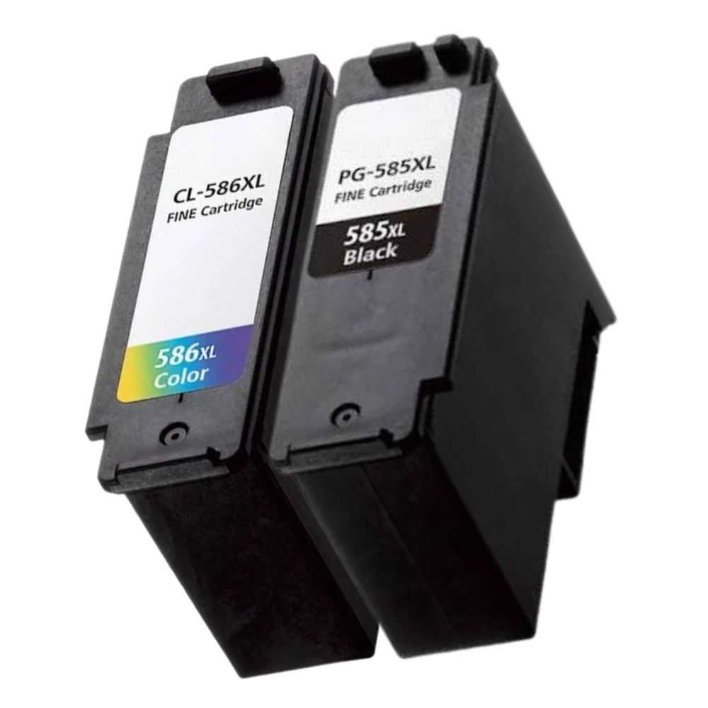Voordeelset Canon PG-585XL / CL-586XL – 1 zwart, 1 kleur – compatibel – 38 ml