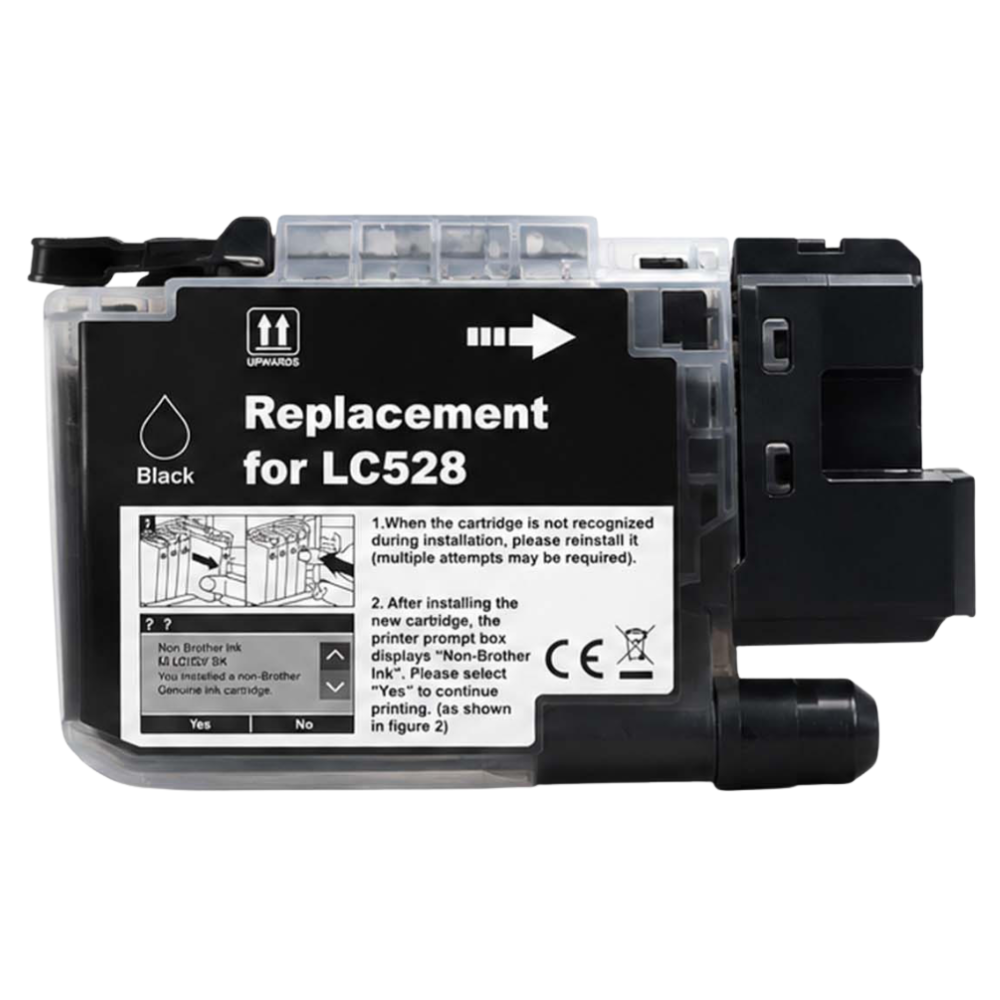 Brother LC528 BK zwarte printercartridge 115 ml – LC-528 BK – alternatief