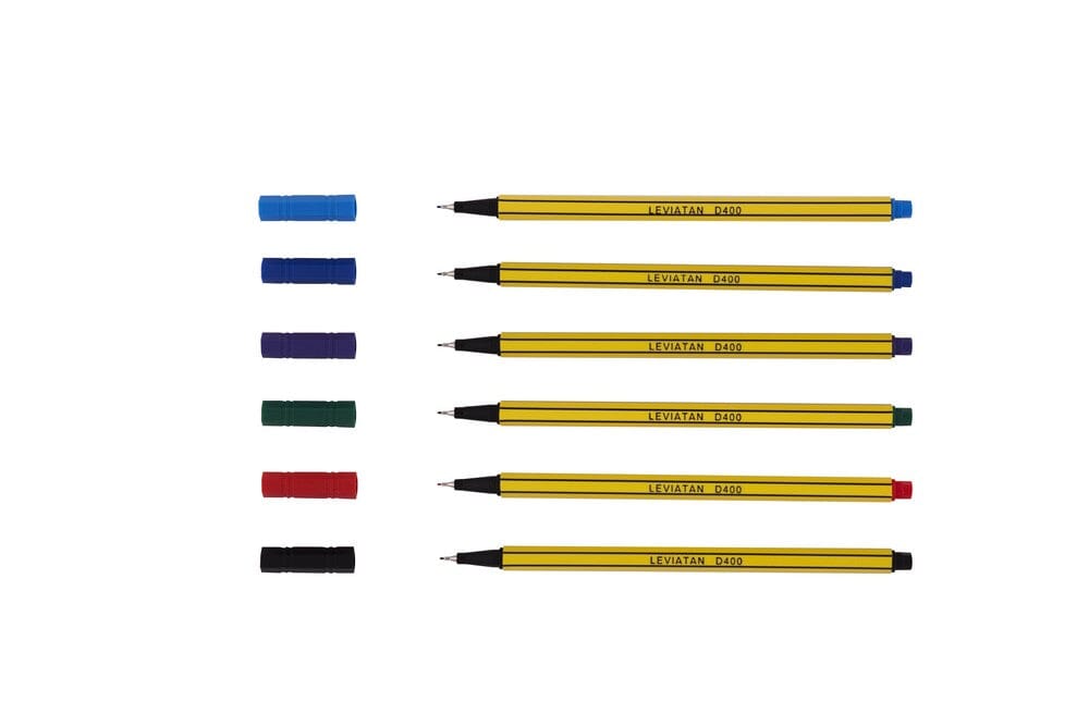 Fineliner leviatan D400, Sæt med 6 stk farver