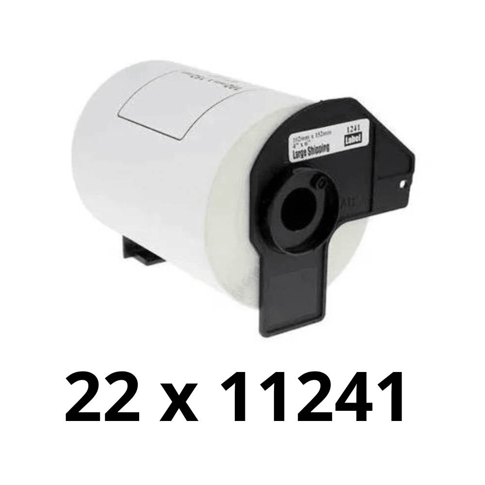 22 stk. Brother DK11241 shipping etiketter 102 x 152mm – Kompatibel – DK11241, 200 stk.