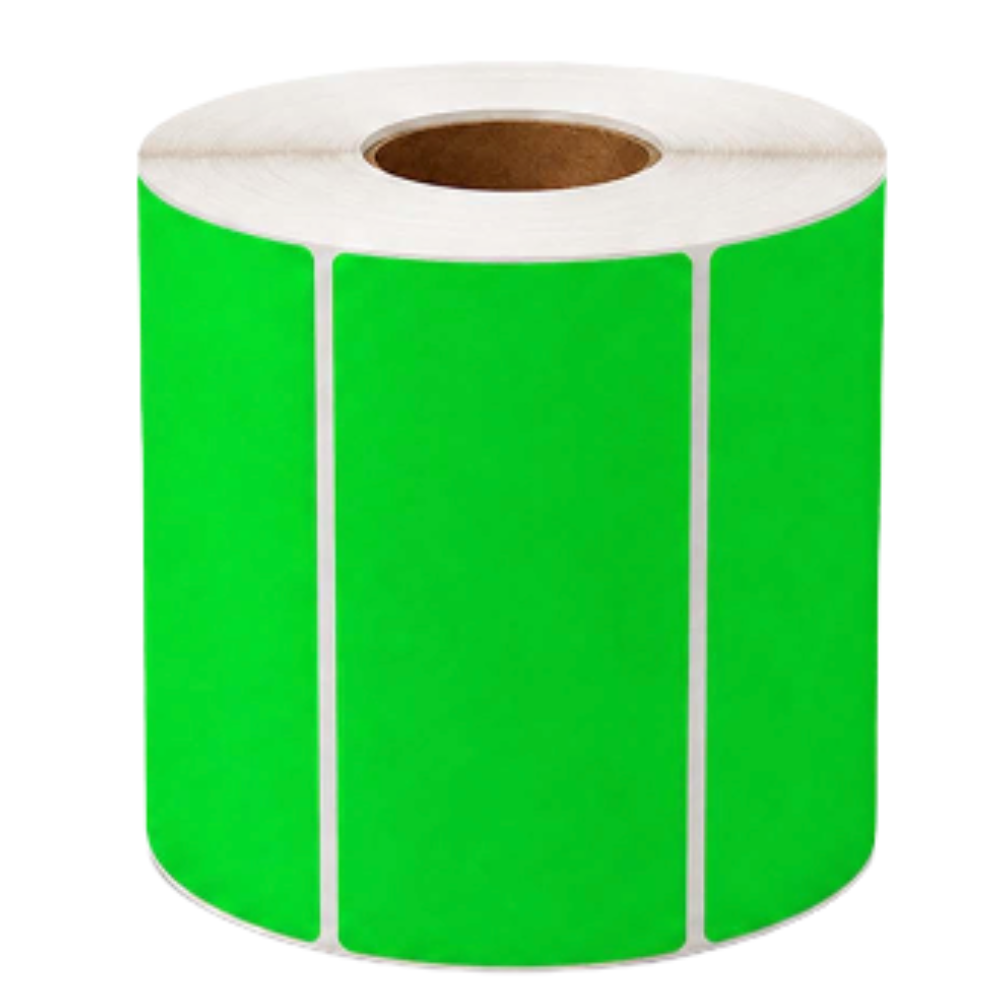 Zebra groene labels 100x50 mm, 1000 labels per rol