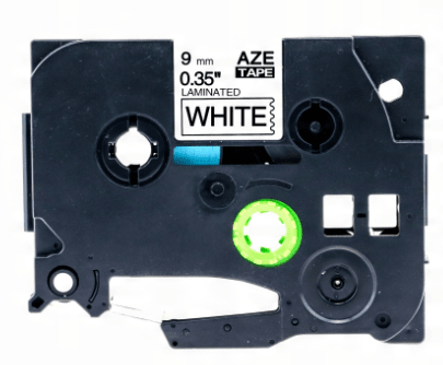 Brother TZeFX221 Tape sort tekst på hvid tape Fleksibel – 9mm x 8m – Uoriginal