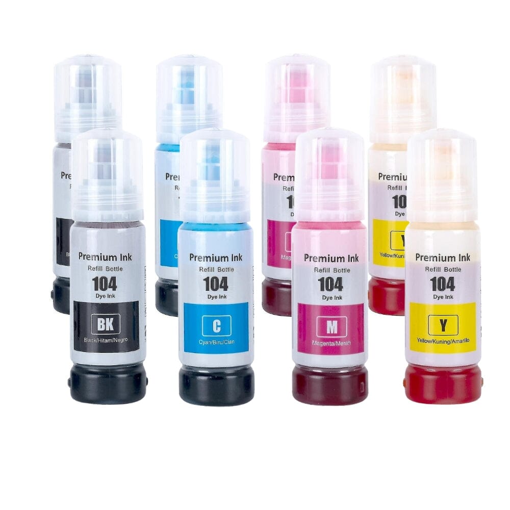 Pakke sæt Epson 104 – 2 x 4 farver BK-C-M-Y – alternativ – 680 ml