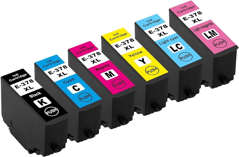 Pakke sæt Epson 378XL – 6 farver BK-C-M-Y-LC-LM – alternativ – 79,2 ml